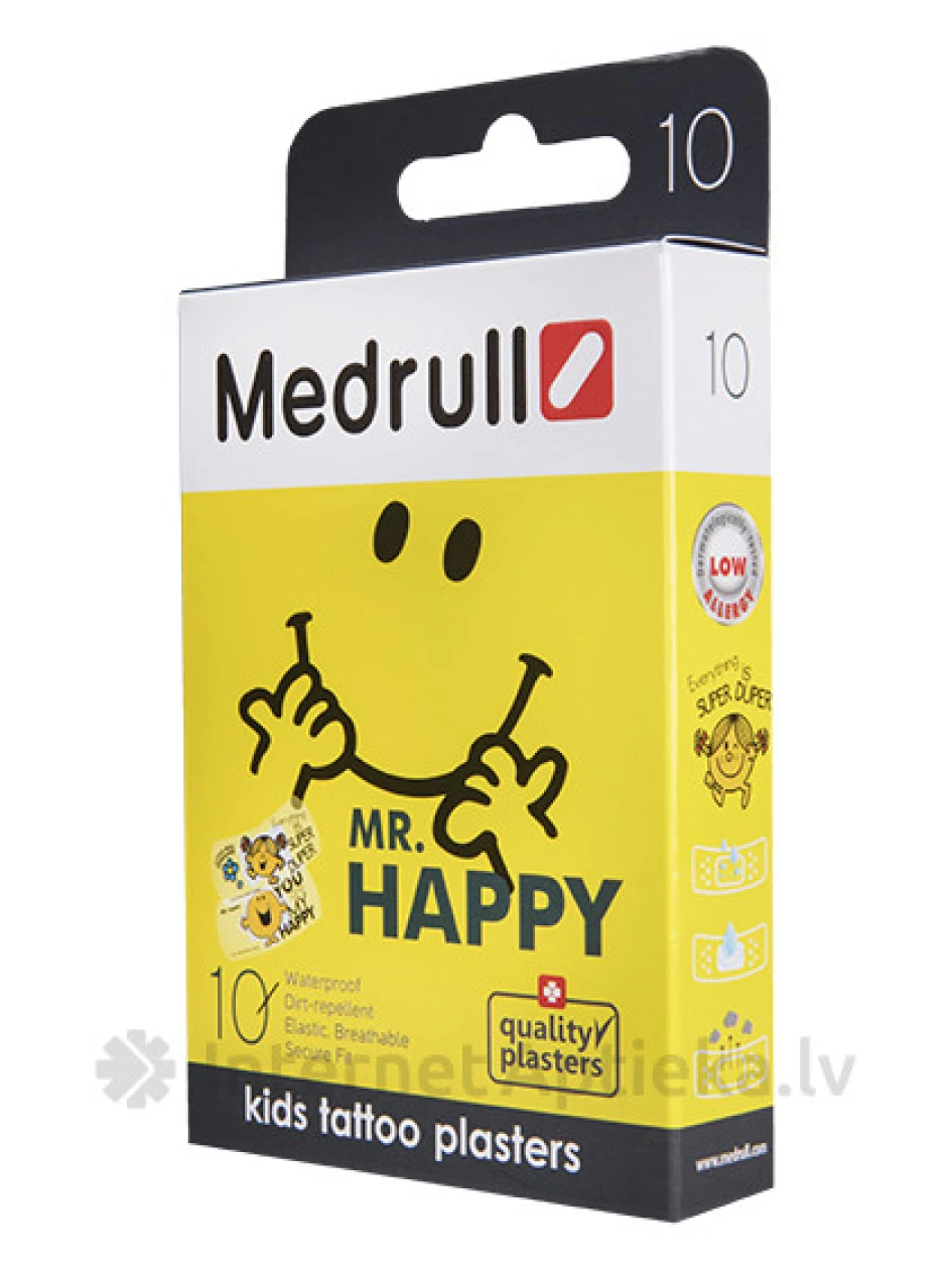 Mr.Happy водонепроницаемые пластыри с рисунком, 10 шт. | internetaptieka.lv