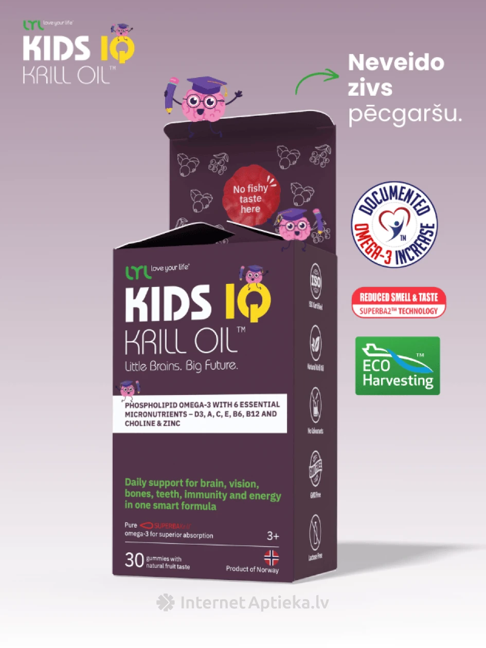 LYL Krill Oil KID, 30 желейных мишек | internetaptieka.lv