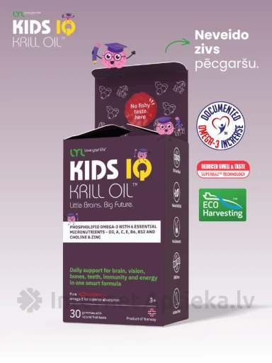 LYL Krill Oil KID, 30 желейных мишек | internetaptieka.lv