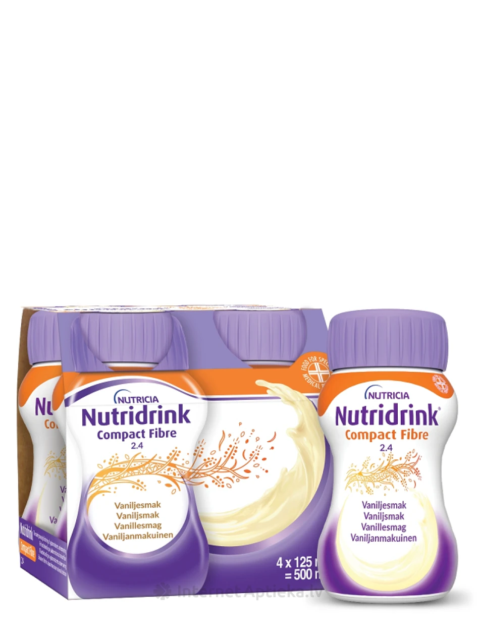 NUTRIDRINK Compact fibre (ar vaniļas garšu), 4X125 ml | internetaptieka.lv
