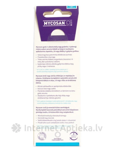 MYCOSAN средство против ногтевого грибк, 10 мл | internetaptieka.lv