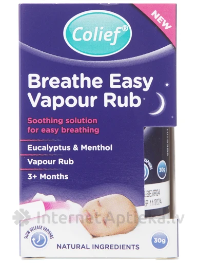 Colief breathe easy Vapour rub balzams, 30 g | internetaptieka.lv