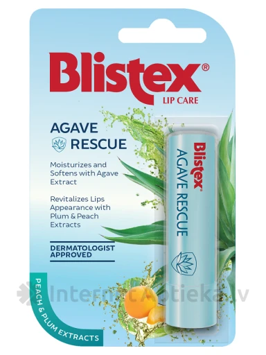 Blistex Agave Rescue увлажняющий бальзам для губ с экстрактом агавы, 3.7 г | internetaptieka.lv