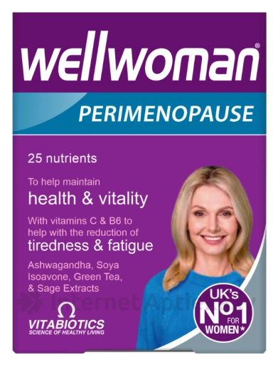 Vitabiotics Wellwoman Perimenopause tabletes, 30 gb. | internetaptieka.lv