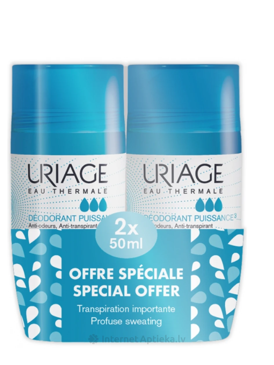 URIAGE thermale Rol-On Higistamisvastane rull-mantliga, 2*50 ml | internetaptieka.lv