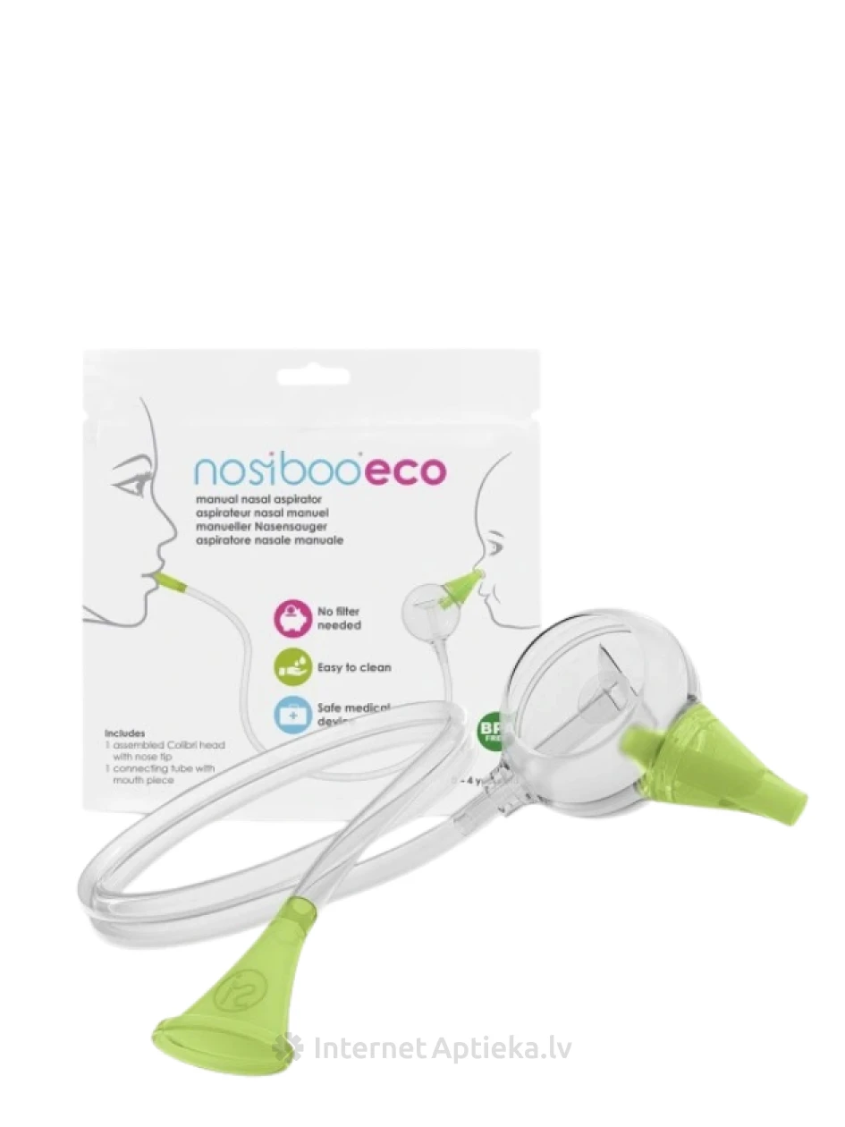 NOSIBOO Eco manuālais bez filtru deguna aspirators | internetaptieka.lv