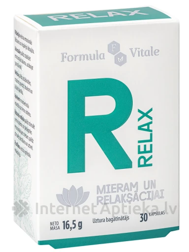 Formula Vitale Relax, 30 kapsulas | internetaptieka.lv