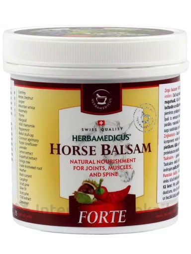 Herbamedicus Horse Balsam Warming Forte sildošs zirgu balzams, 250 ml | internetaptieka.lv