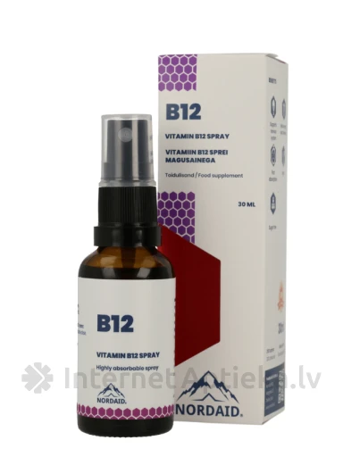 NORDAID Vitamīna B12 sprejs, 30 ml | internetaptieka.lv