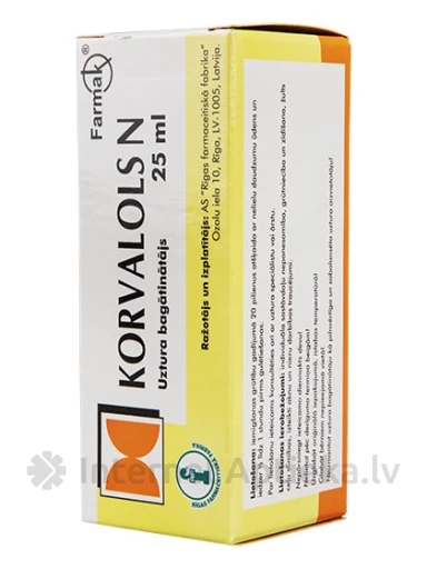 Korvalols N (корвалол), капли, 25 мл | internetaptieka.lv