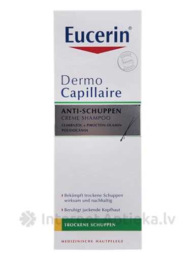 Eucerin Dermo Capillaire kõõmavastane šampoon kuivale nahale, 250 ml | internetaptieka.lv