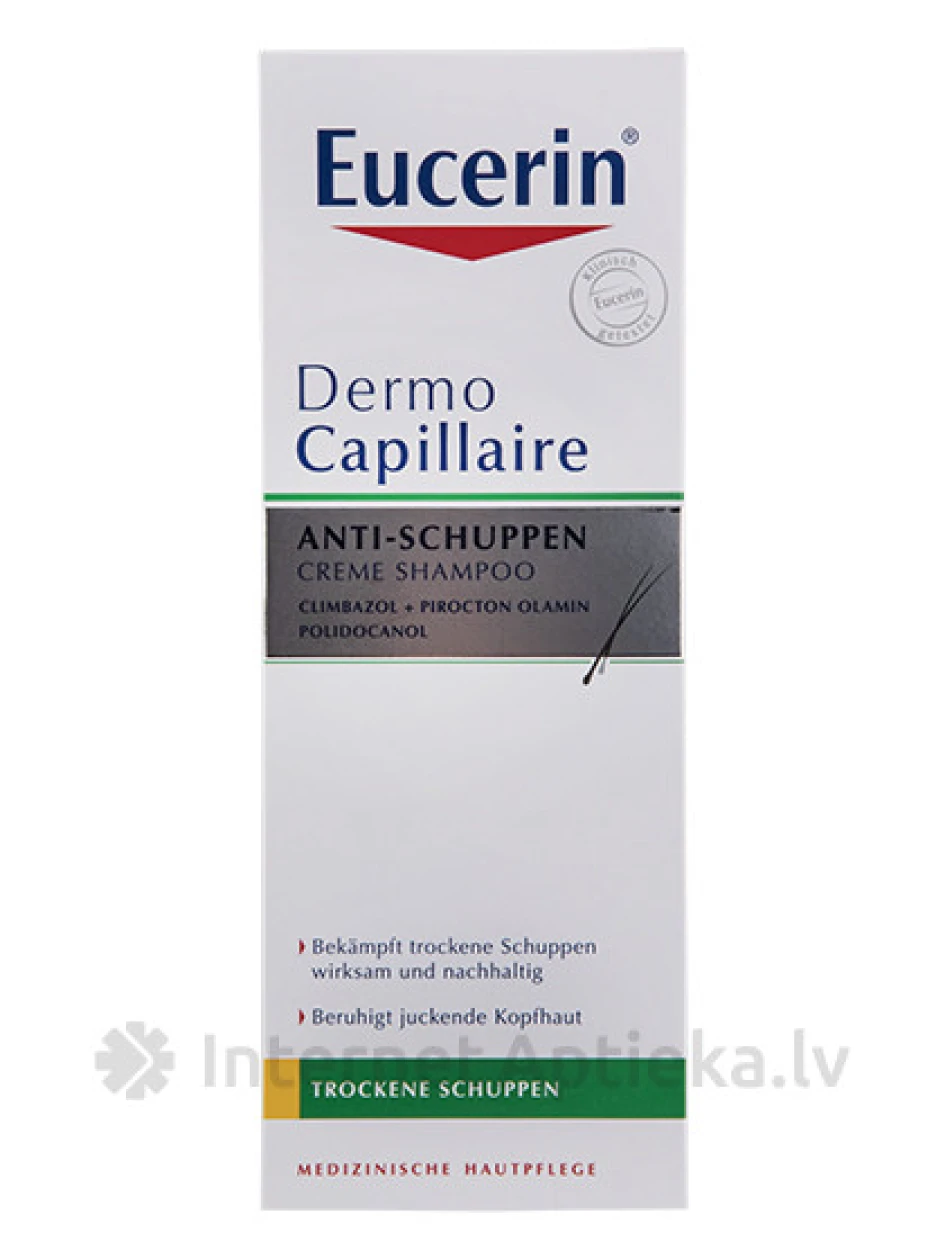 Eucerin Dermo Capillaire pretblaugznu šampūns sausai ādai, 250 ml | internetaptieka.lv