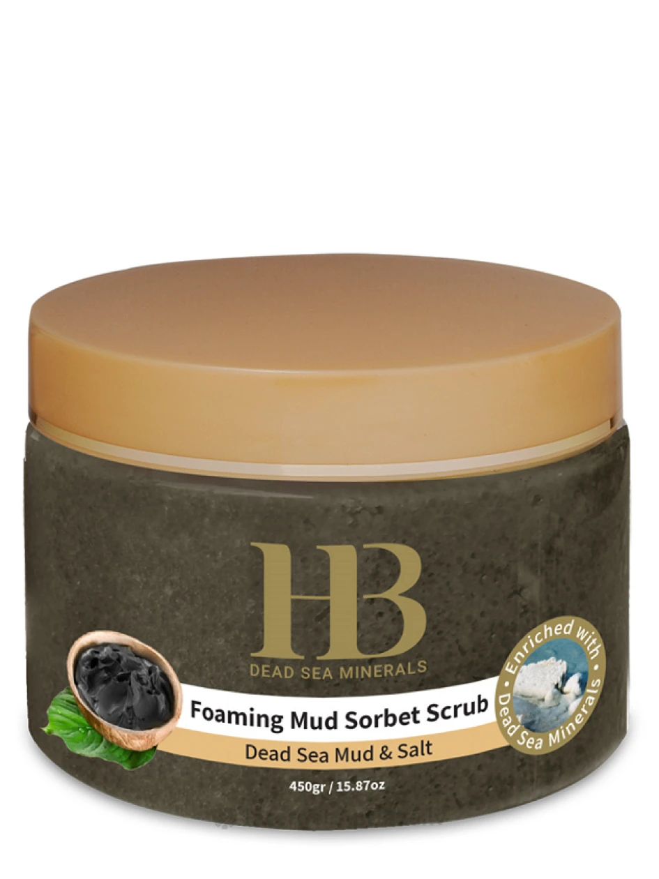 H&B Dead Sea Minerals Putojošs dubļu sorbeta skrubis, 450 g | internetaptieka.lv