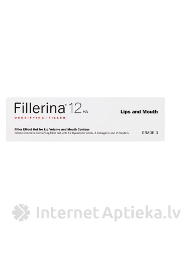 FILLERINA 12HA gels lūpām un lūpu zonai Intensitāte 3, 7 ml | internetaptieka.lv