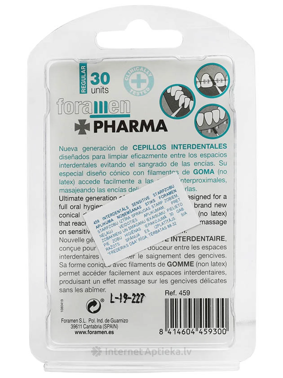 Foramen Pharma interdental Rubbes zobu starpu silikona birstīte, 30 gb. | internetaptieka.lv