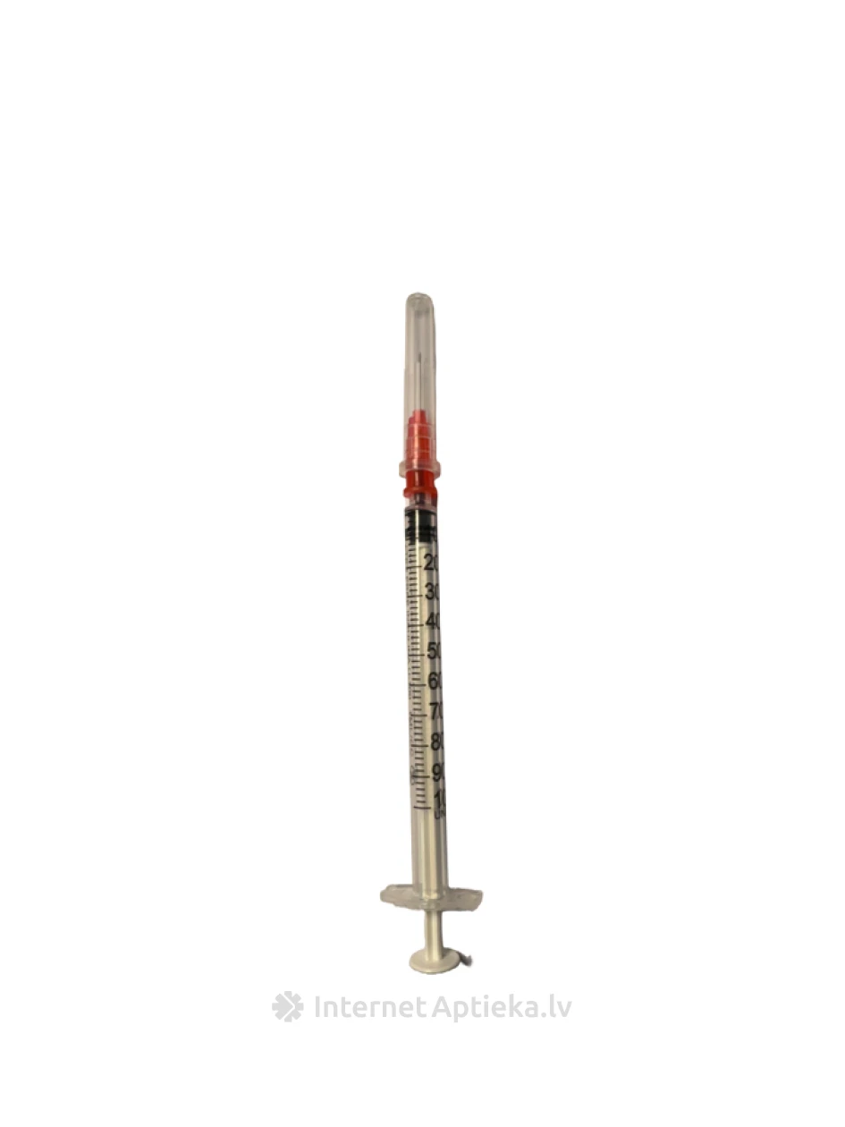 Шприц 1 мл инсулина 29 G с съемной иглой 0.33 x 13 mm, 100 шт | internetaptieka.lv