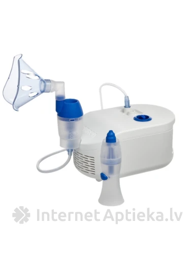 OMRON C102 Total Компрессионный ингалятор с промывалкой для носа | internetaptieka.lv