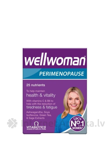 Vitabiotics Wellwoman Perimenopause tabletes, 30 gb. | internetaptieka.lv