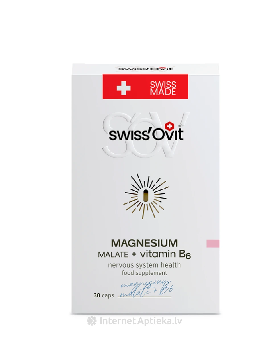 Swiss´Ovit Magnesium Malate 150mg + Vit. B6, 30 kapslid | internetaptieka.lv
