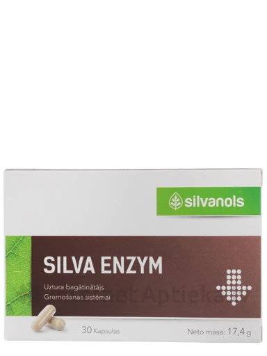 Silvanols Silva Enzym, 30 kapsulas | internetaptieka.lv