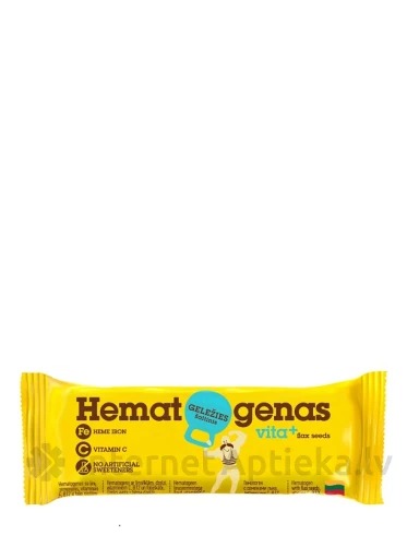 Hematogenas vita+ ar linsēklām un vitamīniem, 50 g | internetaptieka.lv
