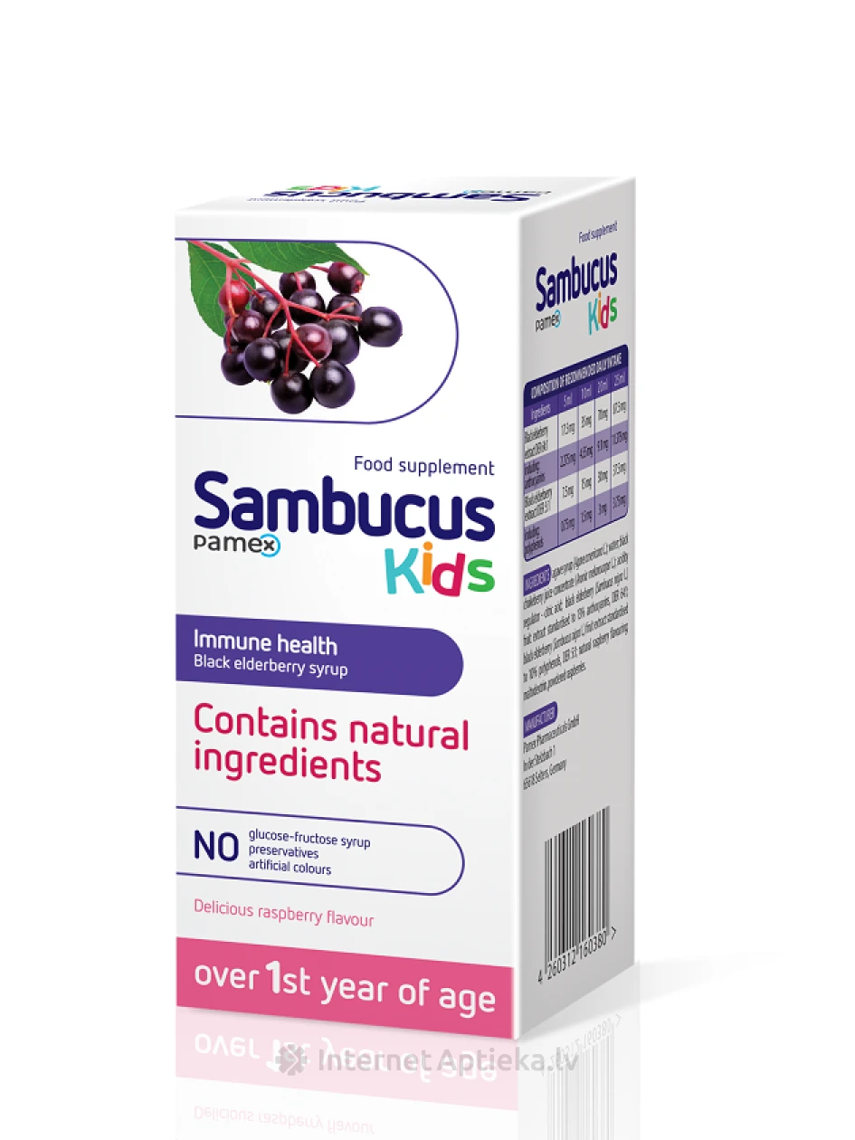 Sambucus For Kids sīrups bērniem, 120 ml | internetaptieka.lv