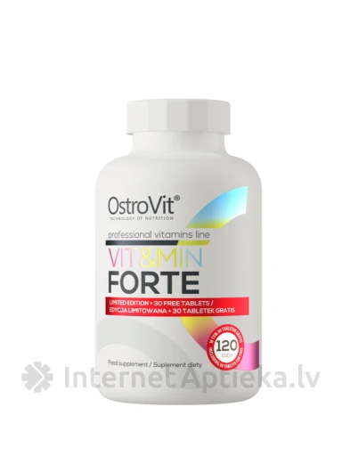 OstroVit tabletes Vit&Min FORTE, 120 gb. | internetaptieka.lv