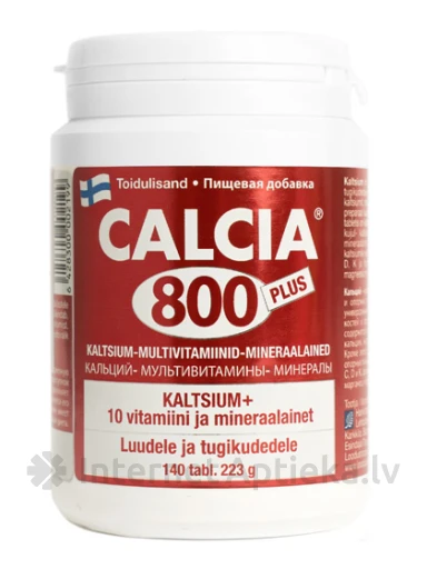 Calcia 800 Plus, 140 tabletes | internetaptieka.lv