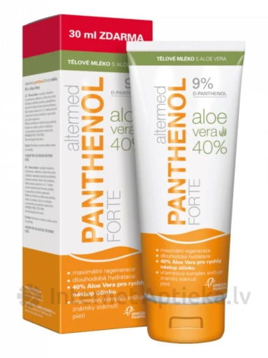 Altermed Panthenol Forte 9% ķermeņa pieniņš ar alveju, 200 ml + 30 ml | internetaptieka.lv