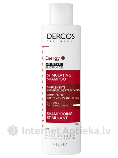 Vichy Dercos Energising šampūns pret matu izkrišanu, 200 ml | internetaptieka.lv