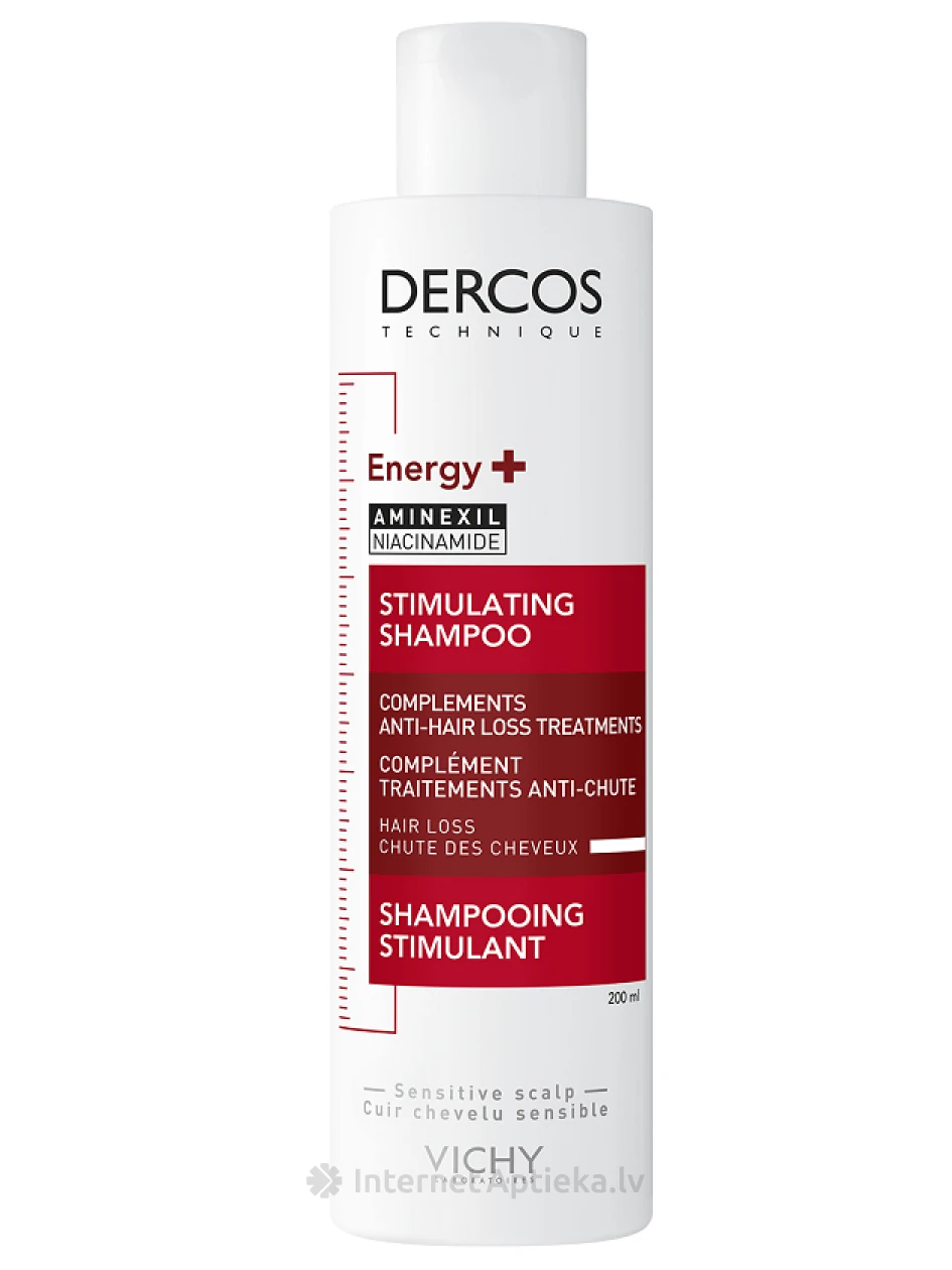 Vichy Dercos Energising šampūns pret matu izkrišanu, 200 ml | internetaptieka.lv