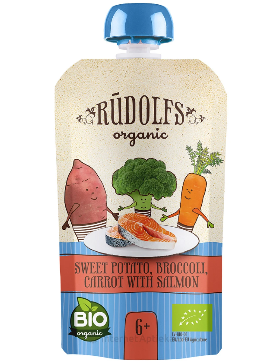 Rudolfs BIO Овощи с пюре из лосося DP, 110 г | internetaptieka.lv