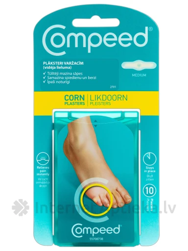 COMPEED vidēja lieluma plāksteri varžacīm, 10 gb. | internetaptieka.lv