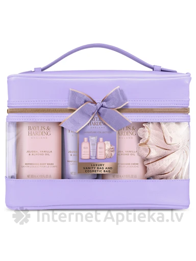 Baylis & Harding Jojoba,Vanilla & Almond Oil Luxury Vanity dāvanu komplekts, Vanilla & Almond Oil Luxury Vanity dāvanu komplekts | internetaptieka.lv