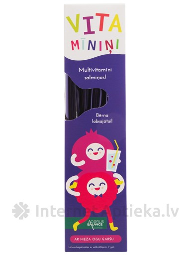 ACORUS BALANCE, Витамины в соломинках со вкусом лесных ягод, 7 шт.
