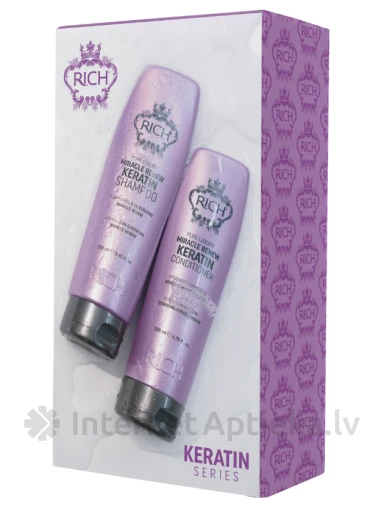RICH juukseid taastav ja kaitsev komplekt, 250+200 ml | internetaptieka.lv