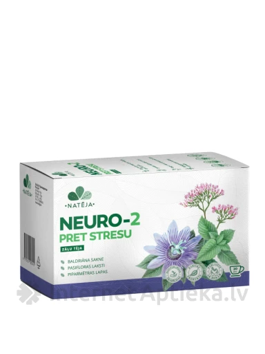 Zāļu tēja Natēja Neuro – 2 pret Stresu, 20 paciņas | internetaptieka.lv