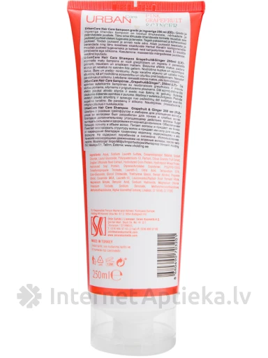 Urban Care шампунь, розовый грейпфрут и имбирь, 250 мл | internetaptieka.lv