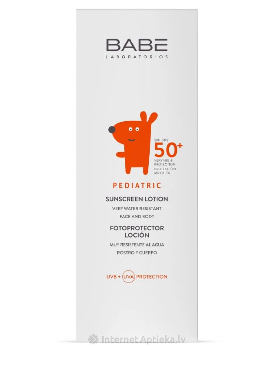 Babē Pediatric солнцезащитный лосьон для детей SPF 50+, 100 мл | internetaptieka.lv