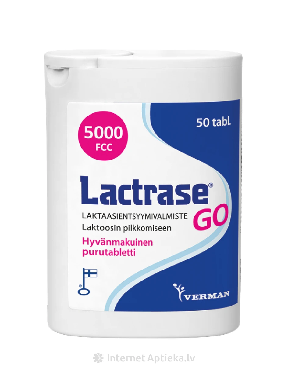 Verman Lactrase GO, 50 таблеток | internetaptieka.lv