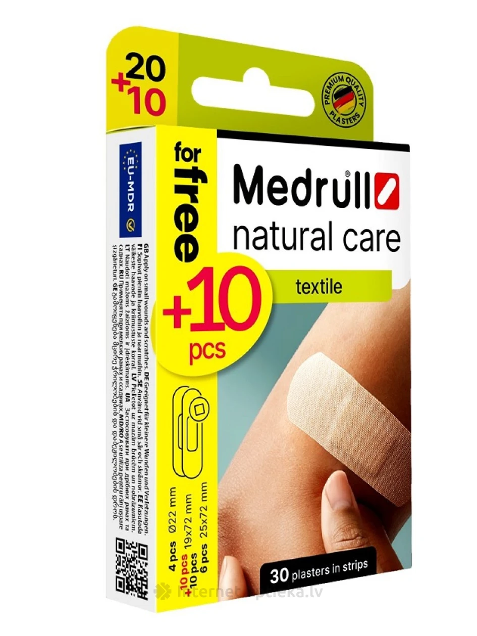 Medrull plaastrid Natural Care, 20 + 10 tk. | internetaptieka.lv