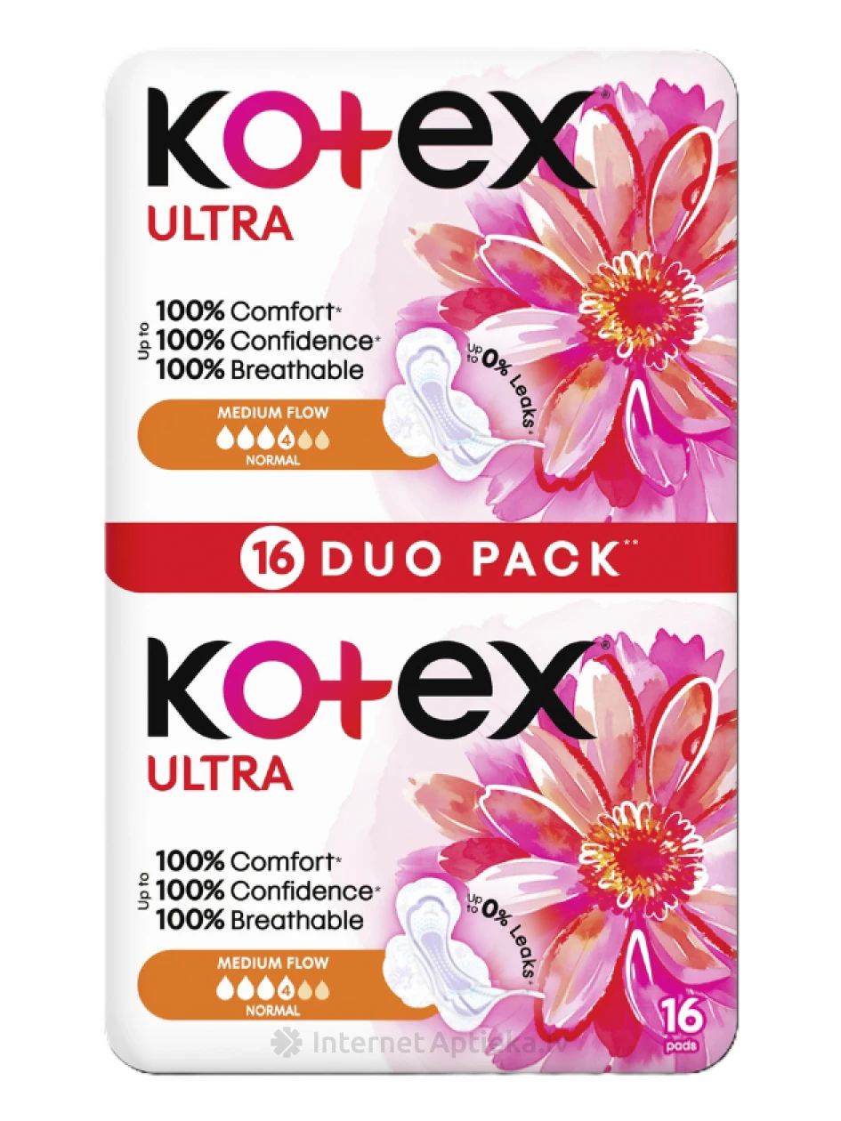 Kotex® Ultra Normal гигиенические прокладки, 16 шт. | internetaptieka.lv