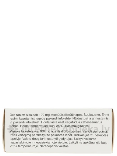 Aspirin Cardio 100 мг (аспирин), 98 таблеток | internetaptieka.lv