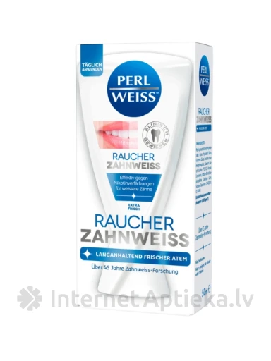 PERLWEISS zobu pasta SMOKER WHITENING, 50 ml | internetaptieka.lv