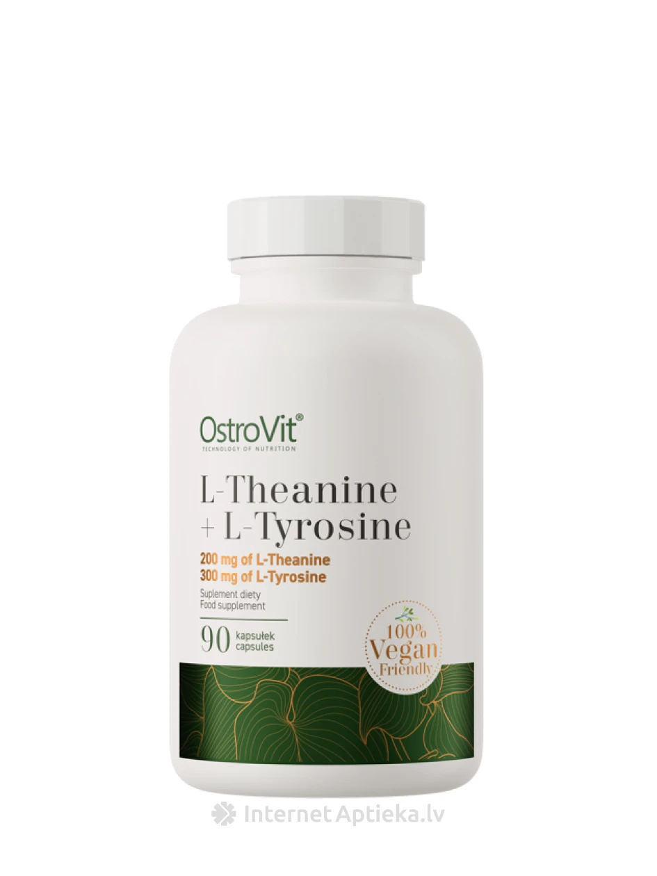 OstroVit L-Theanine + L-Tyrosine VEGE kapsulas, 90 gb. | internetaptieka.lv