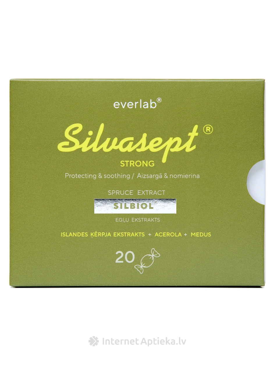 Silvasept strong карамельки, 20 шт. | internetaptieka.lv