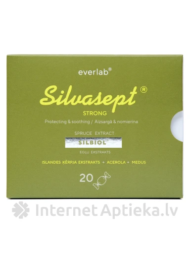 Silvasept Strong karamellid, 20 tk. | internetaptieka.lv