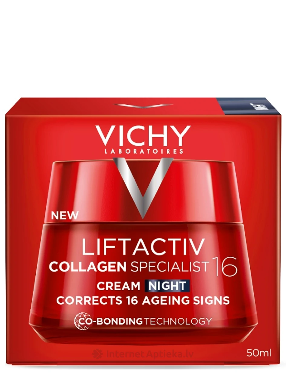 Vichy Liftactiv Collagen Specialist ночной крем, 50 мл | internetaptieka.lv