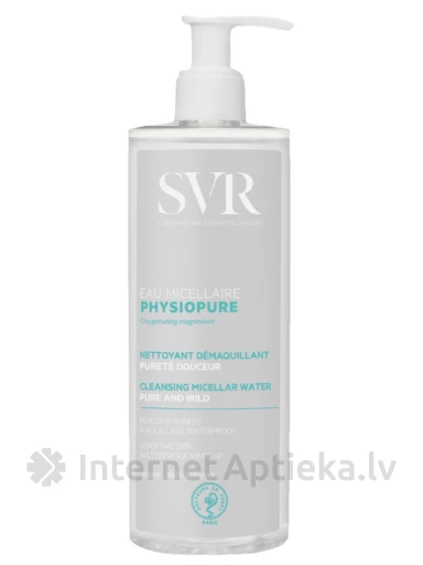 SVR PHYSIOPURE EAU MICELLAIRE mitsellaarvesi dekoratiivkosmeetika puhastamiseks, 400 ml | internetaptieka.lv