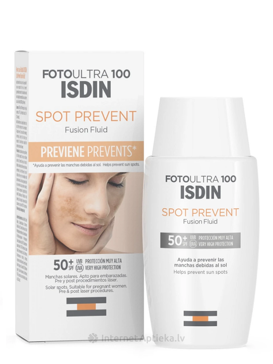 ISDIN FOTO ULTRA aizsargfluīds pret pigmentāciju SPF50+, 50 ml | internetaptieka.lv